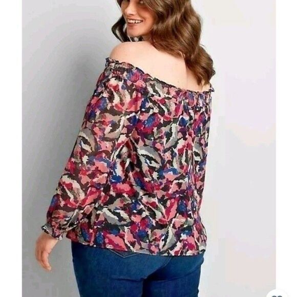 NWT LANE BRYANT Off The Shoulder Blouse - Picture 2 of 14